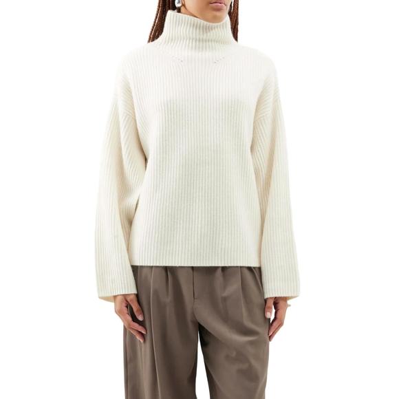NEW ARCH4 CASHMERE frankie sweater in ivory - Picture 1 of 4